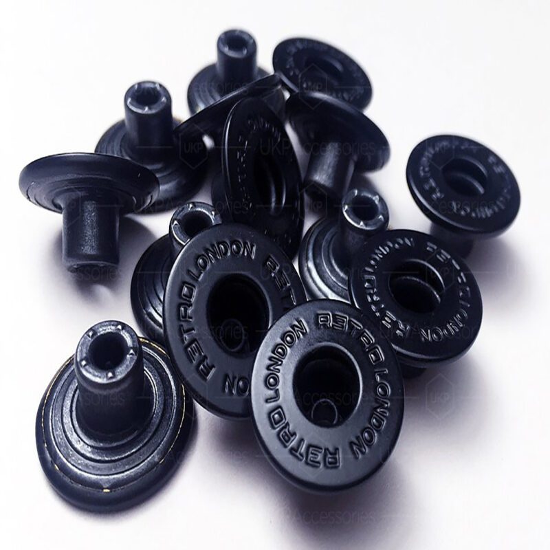 Metal and wood button